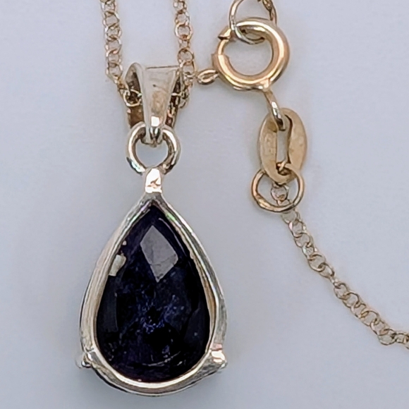 Sapphire Necklace S925 Sterling Silver - Picture 5 of 5